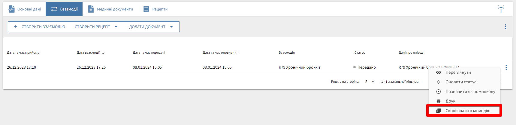 Додаткові дані щодо діагнозу